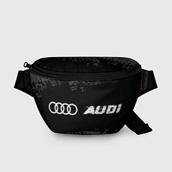 Поясная сумка Audi speed на темном фоне со следами шин по-горизо, цвет: 3D-принт