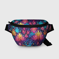 Поясная сумка Растительный абстрактный узор, цвет: 3D-принт