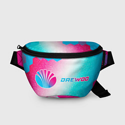 Поясная сумка Daewoo neon gradient style по-горизонтали, цвет: 3D-принт