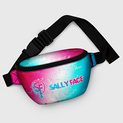 Поясная сумка Sally Face neon gradient style по-горизонтали, цвет: 3D-принт — фото 2