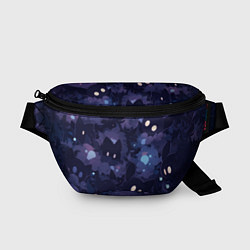 Поясная сумка Фиолетовые котики, цвет: 3D-принт