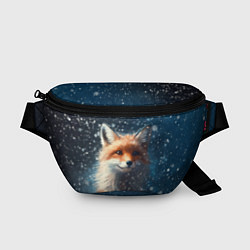 Поясная сумка Fox in the snow, цвет: 3D-принт