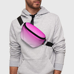 Поясная сумка Розово-белый градиент, цвет: 3D-принт — фото 2