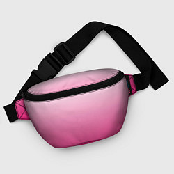 Поясная сумка Бело-розовый градиент, цвет: 3D-принт — фото 2