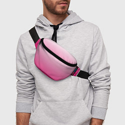 Поясная сумка Бело-розовый градиент, цвет: 3D-принт — фото 2