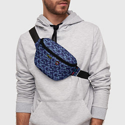 Поясная сумка Камуфляж синий - Тимур, цвет: 3D-принт — фото 2