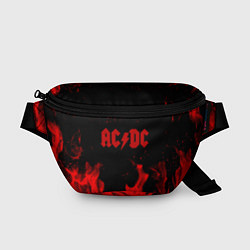 Поясная сумка AC DC огненный стиль, цвет: 3D-принт