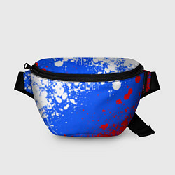 Поясная сумка Флаг России - брызги, цвет: 3D-принт
