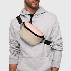 Поясная сумка Персиковый и серый градиент, цвет: 3D-принт — фото 2