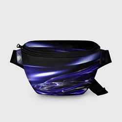 Поясная сумка Black blue abstract, цвет: 3D-принт