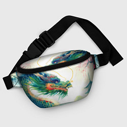 Поясная сумка Japanese dragon - watercolor art, цвет: 3D-принт — фото 2