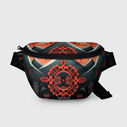 Поясная сумка Рисунок в стиле американских индейцев, цвет: 3D-принт