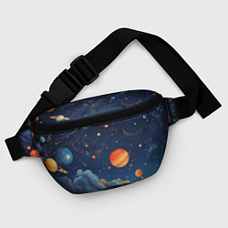 Поясная сумка Нарисованный космос, цвет: 3D-принт — фото 2