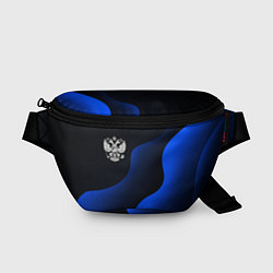 Поясная сумка Герб РФ - глубокий синий, цвет: 3D-принт