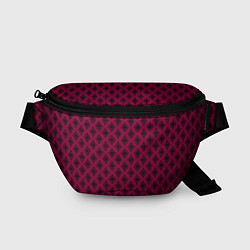 Поясная сумка Паттерн узоры тёмно-розовый