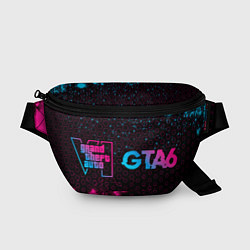Поясная сумка GTA6 - neon gradient по-горизонтали, цвет: 3D-принт