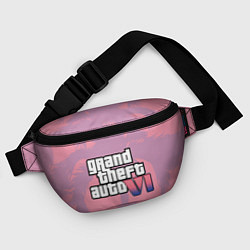Поясная сумка GTA 6 pink, цвет: 3D-принт — фото 2