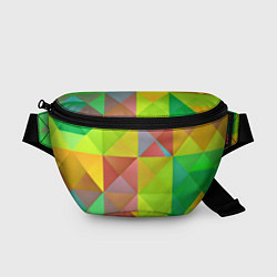 Поясная сумка Разноцветные фигуры, цвет: 3D-принт
