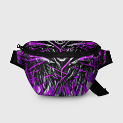 Поясная сумка Череп и фиолетовые полосы, цвет: 3D-принт