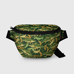 Поясная сумка Камуфляж рыболова - рыба щука, цвет: 3D-принт