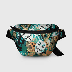 Поясная сумка Криптавалюта с маской Виндетта, цвет: 3D-принт