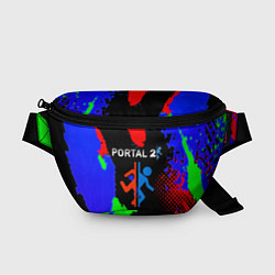 Поясная сумка Portal 2 краски сочные текстура, цвет: 3D-принт