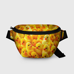 Поясная сумка С желтыми цыплятами, цвет: 3D-принт