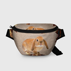 Поясная сумка Рыжий кролик, цвет: 3D-принт