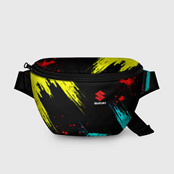 Поясная сумка Suzuki краски абстрактные, цвет: 3D-принт