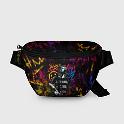 Поясная сумка Nirvana краски звука, цвет: 3D-принт