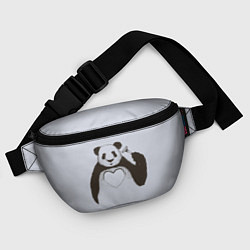 Поясная сумка Panda love art, цвет: 3D-принт — фото 2