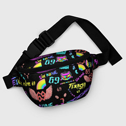 Поясная сумка 6ix9ine logo rap bend, цвет: 3D-принт — фото 2