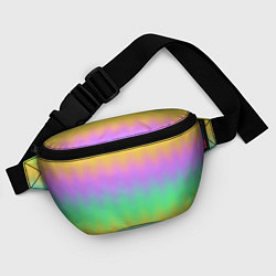 Поясная сумка Мягкие неоновые зигзаги, цвет: 3D-принт — фото 2