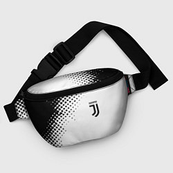 Поясная сумка Juventus sport black geometry, цвет: 3D-принт — фото 2