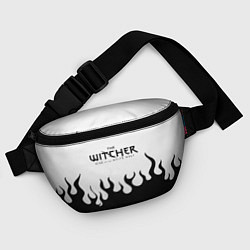 Поясная сумка Ведьмак лого чёрный огонь, цвет: 3D-принт — фото 2