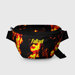 Поясная сумка Fallout огнненое лого, цвет: 3D-принт