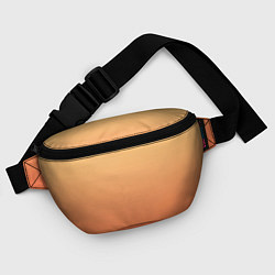 Поясная сумка Градиент солнечный жёлто-оранжевый приглушённый, цвет: 3D-принт — фото 2