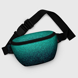 Поясная сумка Градиент мелкая мозаика аквамарин, цвет: 3D-принт — фото 2