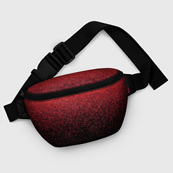 Поясная сумка Градиент мозаика красно-чёрный, цвет: 3D-принт — фото 2
