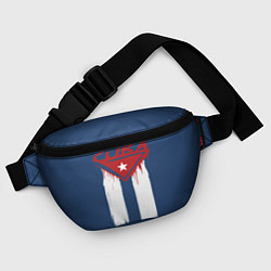 Поясная сумка Кубинский флаг на синем фоне, цвет: 3D-принт — фото 2