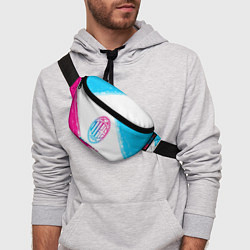 Поясная сумка AC Milan neon gradient style, цвет: 3D-принт — фото 2