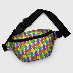 Поясная сумка Весёлые цветные презервативы, цвет: 3D-принт — фото 2