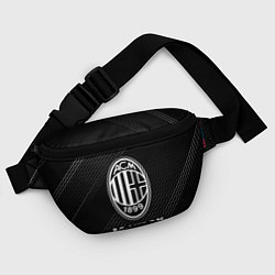 Поясная сумка AC Milan sport на темном фоне, цвет: 3D-принт — фото 2