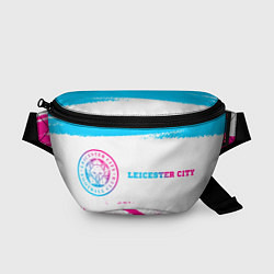 Поясная сумка Leicester City neon gradient style по-горизонтали, цвет: 3D-принт