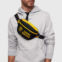 Поясная сумка Leeds United - gold gradient по-горизонтали, цвет: 3D-принт — фото 2