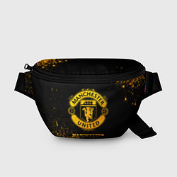 Поясная сумка Manchester United - gold gradient, цвет: 3D-принт