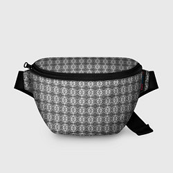 Поясная сумка Серый кружевной узор, цвет: 3D-принт