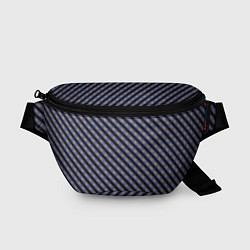 Поясная сумка Чёрно-синий текстурированные полосы, цвет: 3D-принт