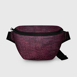 Поясная сумка Бордовая абстрактная рябь, цвет: 3D-принт