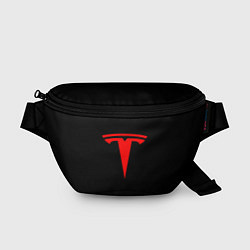 Поясная сумка Tesla red logo, цвет: 3D-принт